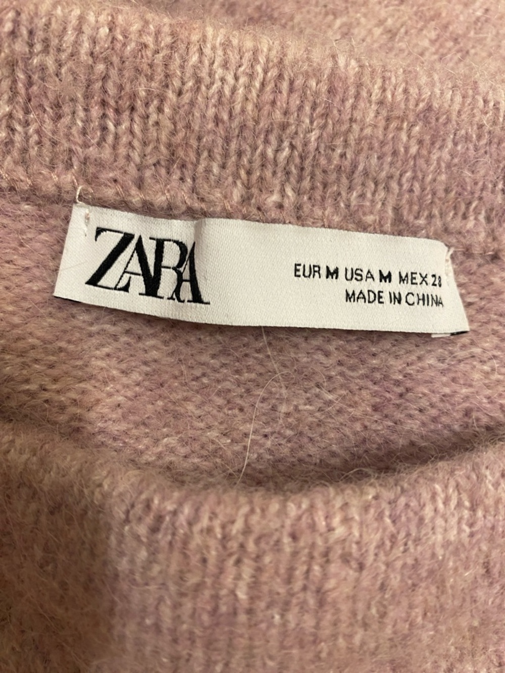 Zara Lavender Sleeveless Crew-Neck Sweater Vest with Shoulder Buttons. Size M . - Picture 3 of 7